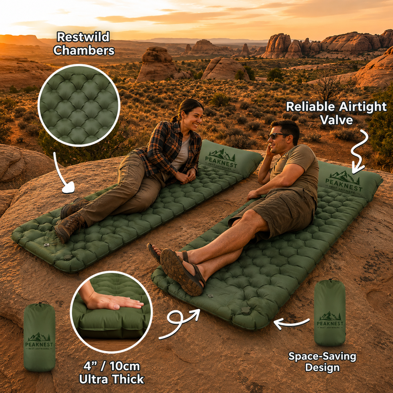 PeakNest™ Ultralight Sleeping Pad