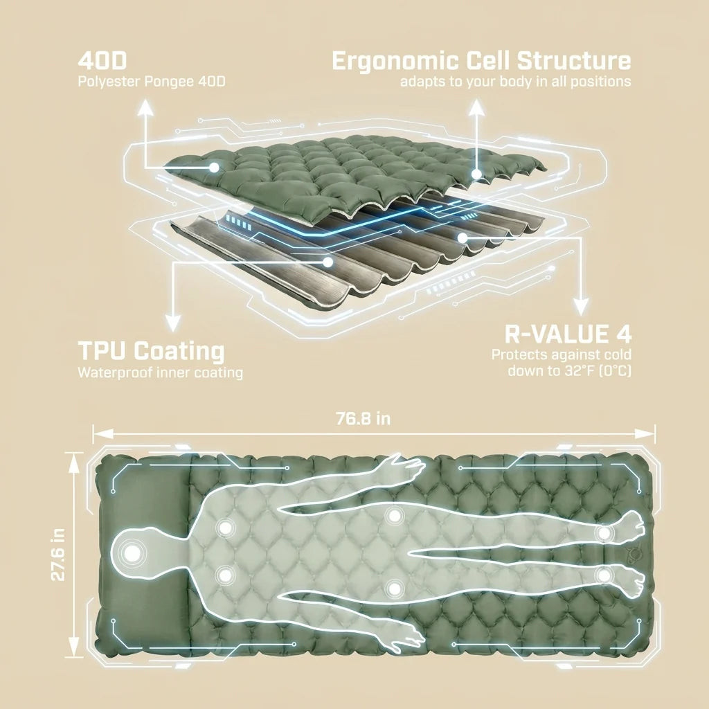 PeakNest™ Ultralight Sleeping Pad
