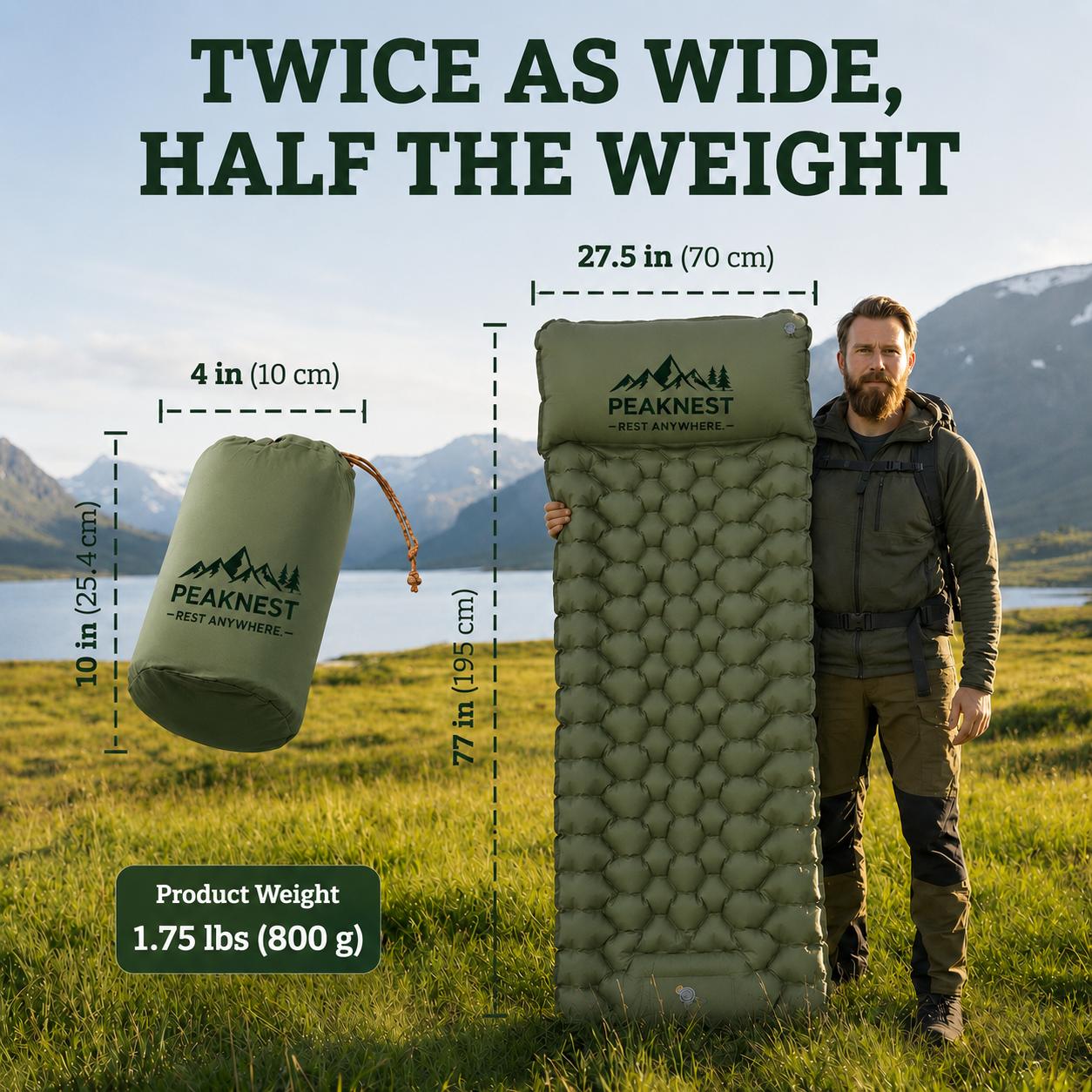 PeakNest™ Ultralight Sleeping Pad